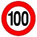 Nalepka za avto z oznako 100 