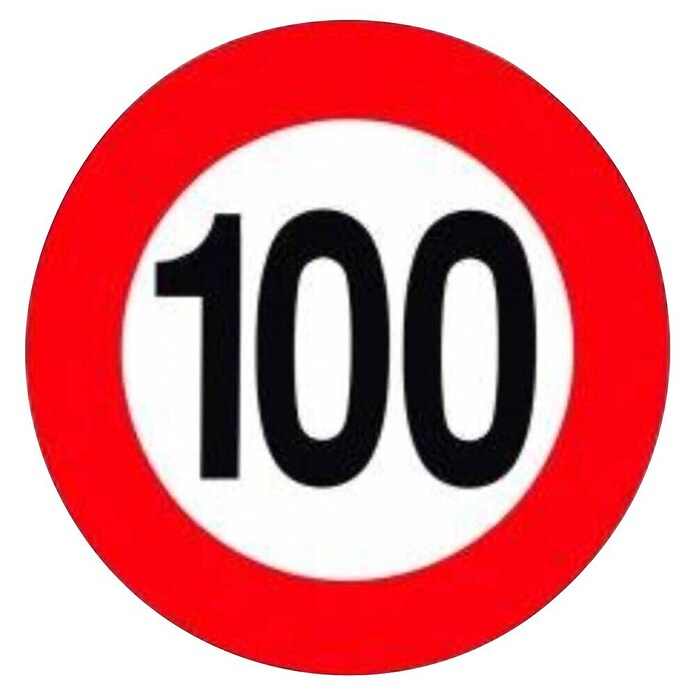Nalepka za avto z oznako 100  (Bela/rdeča) | 2782 - Accessoires | BDDE - Auto-Außenausstattung | BDD - Autozubehör | BD - Autozubehör | B - Werkz/Masch/Maschzubeh/Auto | BAUHAUS