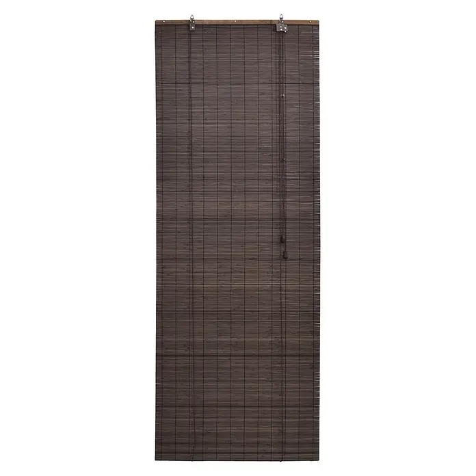 Sol Royal Rollo - B x H: 120 x 160 cm, Braun, Uni - Dunkelbrauner Bambus-Rolljalousie mit Holzleiste und Zugschnüren.