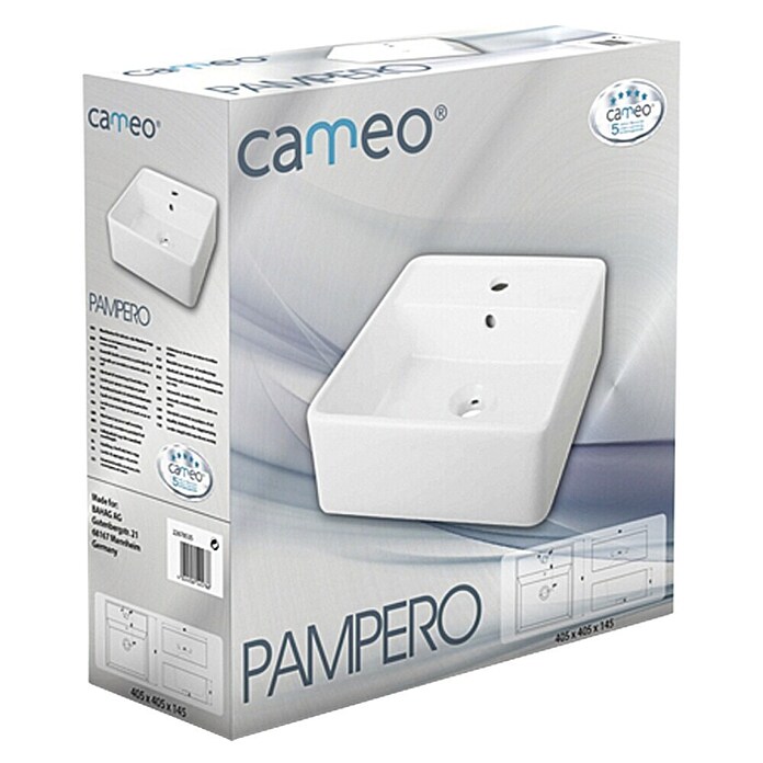Camargue Fontein Pampero (40,5 x 40,5 cm, Keramiek, Wit)