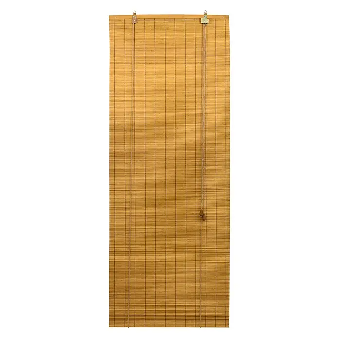 Sol Royal Rollo - B x H: 110 x 160 cm, Bambus, Uni - Natürlicher Bambusrollladen mit sichtbaren Schnüren und Holzknebeln.