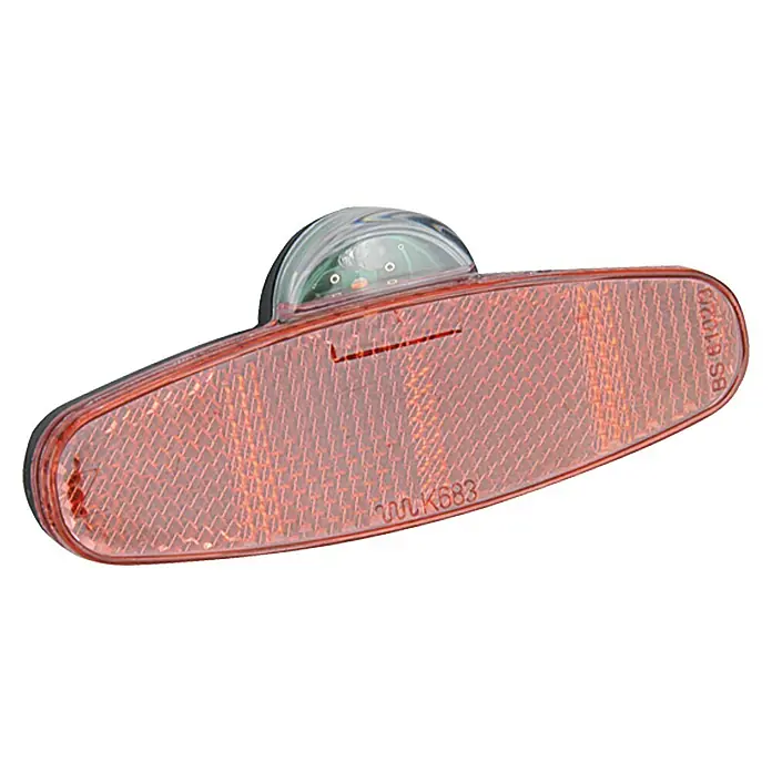 Fischer Dynamo-LED-Rücklicht - Befestigung: Gepäckträger - Rückstrahler mit LED-Leuchte, perfekt für Fahrräder oder Anhänger. Erhöht die Sicherheit bei Nacht und schlechten Sichtverhältnissen.