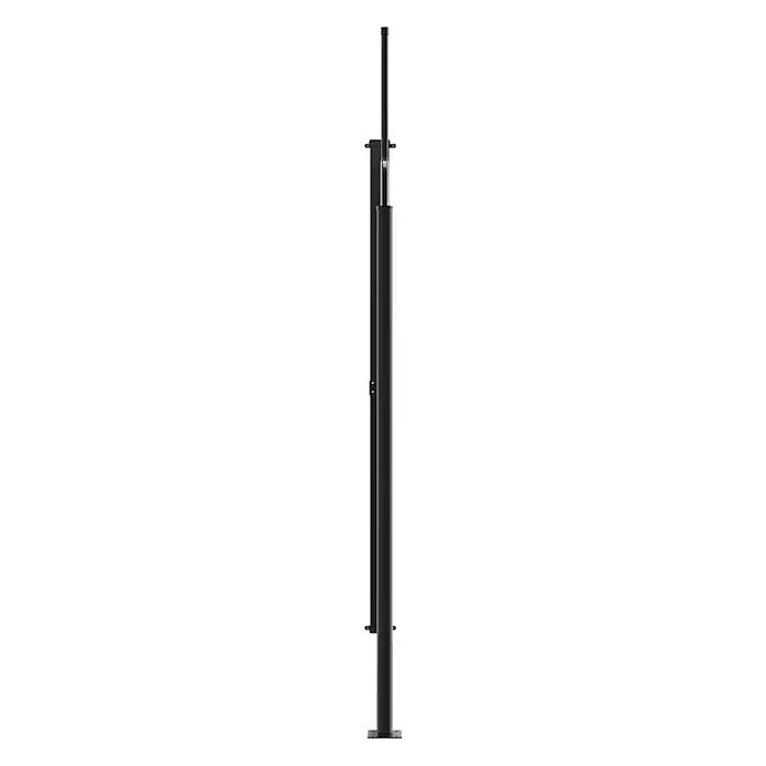 vidaXL ausziehbare Seitenmarkise Anthrazit 500 x 200 cm Polyester -  - Schwarze teleskopierbare Stützstange mit Fuß, ideal zur Abstützung und temporären Sicherung.