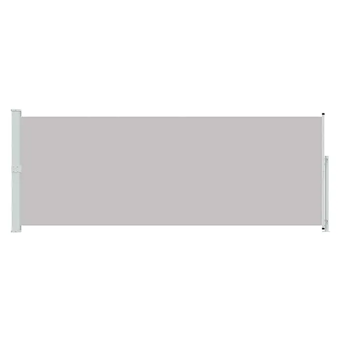 vidaXL Seitenmarkise Grau 500 x 180 cm Stoff -  - Graue, ausziehbare Seitenmarkise, ausgefahren für Sicht- oder Windschutz.