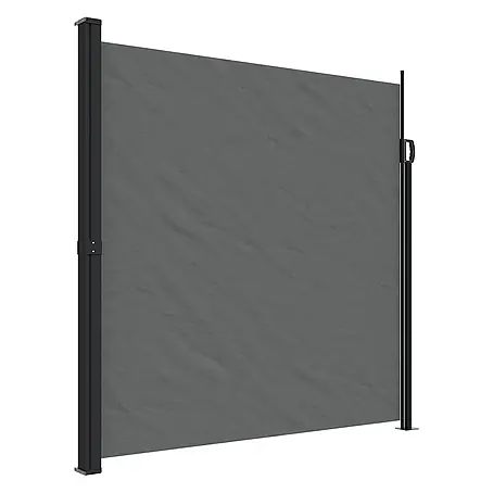 vidaXL ausziehbare Seitenmarkise Anthrazit 500 x 200 cm Polyester