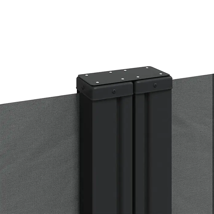 vidaXL Seitenmarkise Ausziehbar Anthrazit 160x1000 cm -  - Dunkelgrauer Sichtschutzpfosten mit integriertem Netzgewebe.