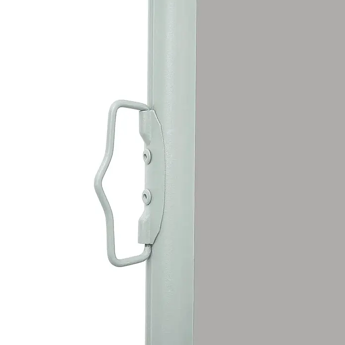 VidaXL Klemmmarkise - Grau, Breite: 6 m, Ausfall: 6 m - Grauer Griff an einer vertikalen Stange befestigt.
