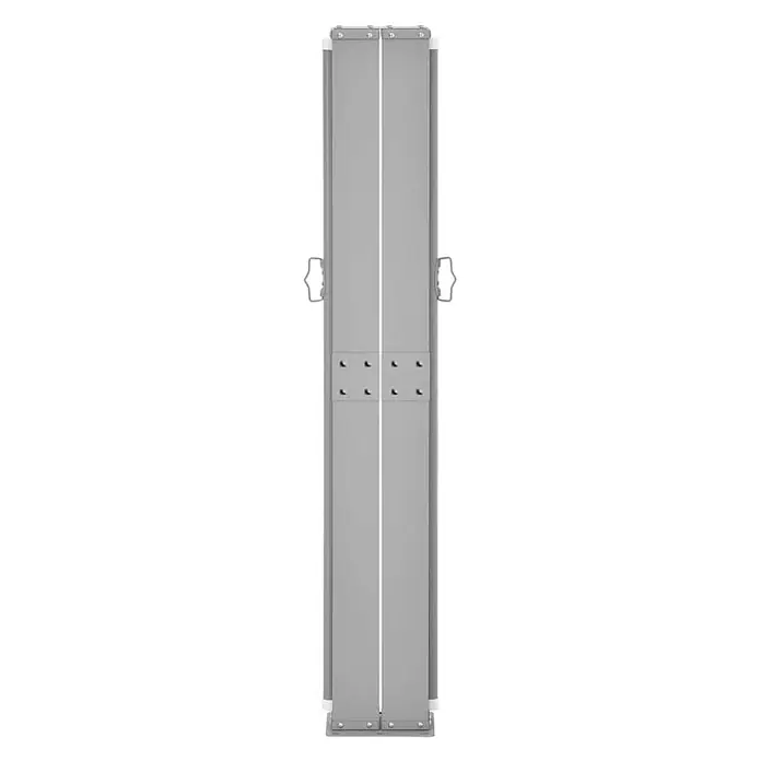 vidaXL Ausziehbare Seitenmarkise 160x600 cm Creme -  - Graue, tragbare Bi-Fold Rampe aus Metall mit seitlichen Griffen.