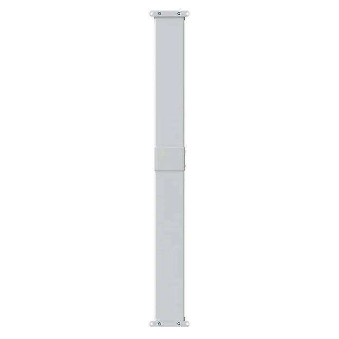 VidaXL Klemmmarkise - Grau, Breite: 6 m, Ausfall: 6 m - Verstellbare hellgraue rechteckige zweiteilige Säule mit Montageplatten.