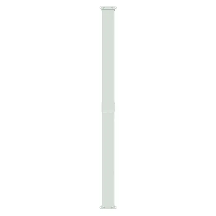 vidaXL Seitenmarkise Grau 500 x 200 cm Stoff -  - Hellgraue teleskopische Metallstange mit Befestigungsschlaufen an beiden Enden, geeignet für verstellbare Unterstützung oder Aufhängung.