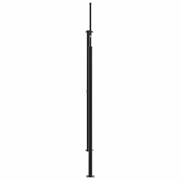 vidaXL einziehbare Seitenmarkise Anthrazit 300 x 200 cm Polyester -  - Schwarze, verstellbare Stange mit Teleskopfunktion, wahrscheinlich ein Ständer oder eine Halterung.