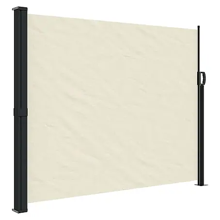vidaXL Seitenmarkise Ausziehbar Creme 160x300 cm