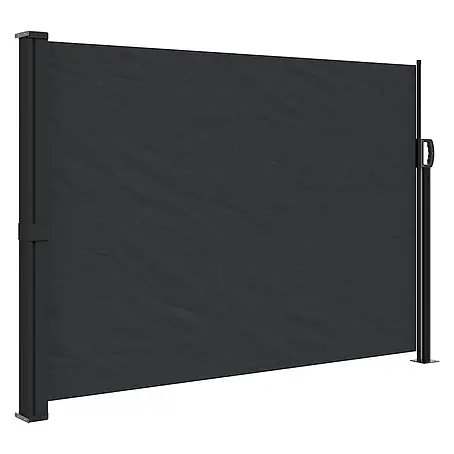 vidaXL Seitenmarkise Ausziehbar Schwarz 140x300 cm
