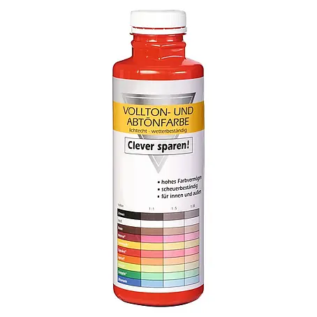Bricoflor  Vollton- & Abtönfarbe 500 ml Signalrot, innen und außen