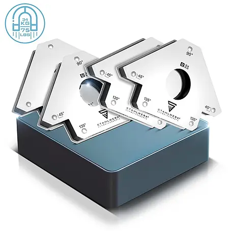 STAHLWERK  Schweiß-Winkelmagnet 4 × Magnet-Schweißwinkel