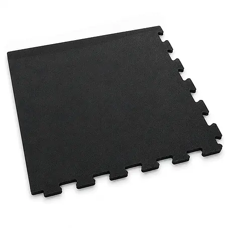 Floordirekt  Fußbodenschutzmatte Gummi Steckmatte 50 x 50 cm Eckstück