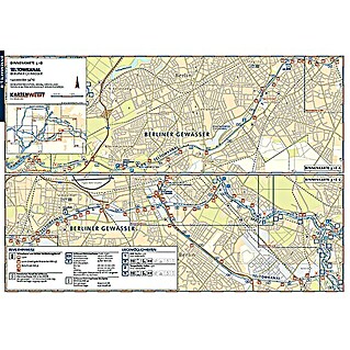 Binnenkarten 3.17/3.18: Berliner Spree & Kanäle / Telkowkanal; 1:40.000; Kartenwerft GmbH