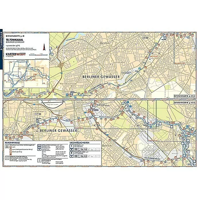 BinnenKarten 3.17/3.18 | Spandauer See & Hohenzollernkanal / Tegeler See -  - Rückansicht