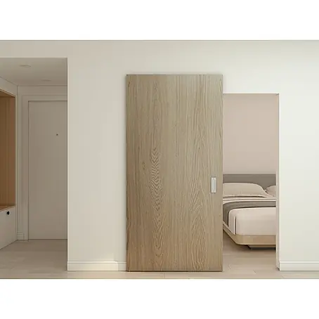 Inova  Schiebetür-Komplettset Holzschiebetür Eiche mit verdeckter Laufschiene und Softclose 1030 x 2100mm