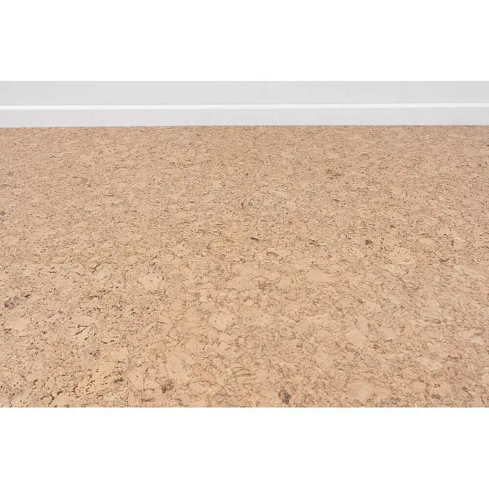 Bricoflor Korkboden Klick-System Korkparkett versiegelt, Klassik grob creme, 2,136 qm/Karton - 295 x 905 x 10,5 mm - Heller Korkboden mit vielfältiger körniger Textur.