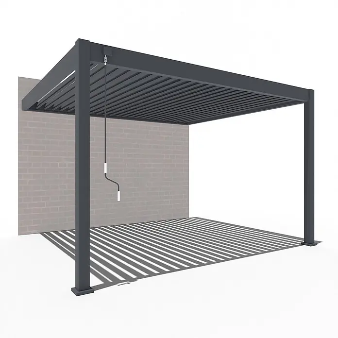 Weide Terrassenüberdachung - B x T: 400 m x 300 cm, Anthrazit, Aluminum, Anthrazit