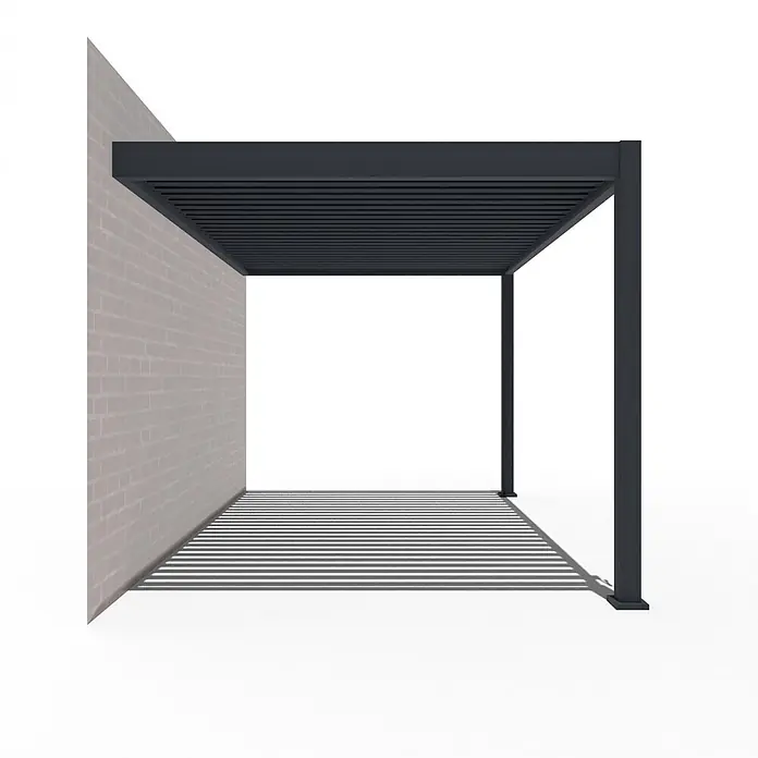 Weide Terrassenüberdachung - B x T: 400 m x 300 cm, Anthrazit, Aluminum, Anthrazit