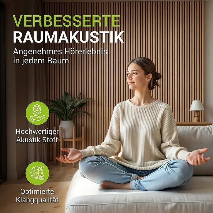 Juskys Wandpaneel - Braun, 120 x 60 mm