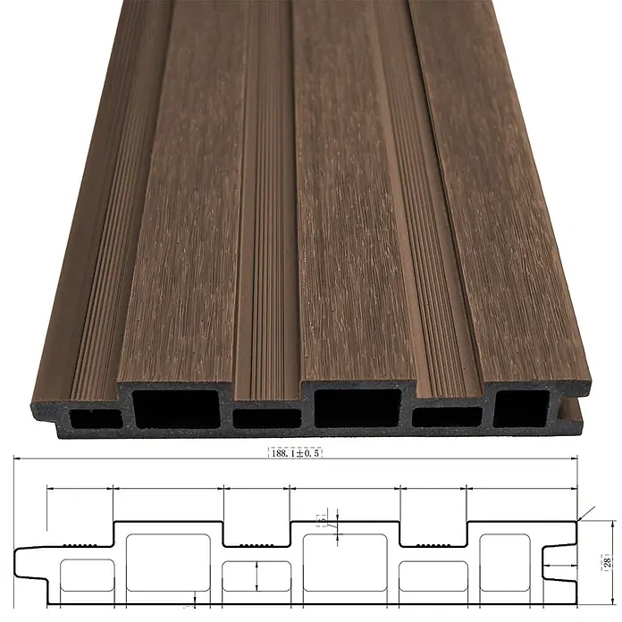 Weide Terrassenüberdachung - B x T: 530 m x 2,8 cm, Holz, WPC, Holz