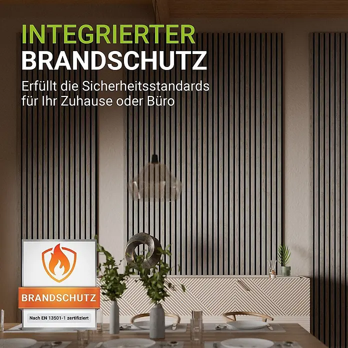 Juskys Wandpaneel - Eiche Natur, 120 x 60 mm
