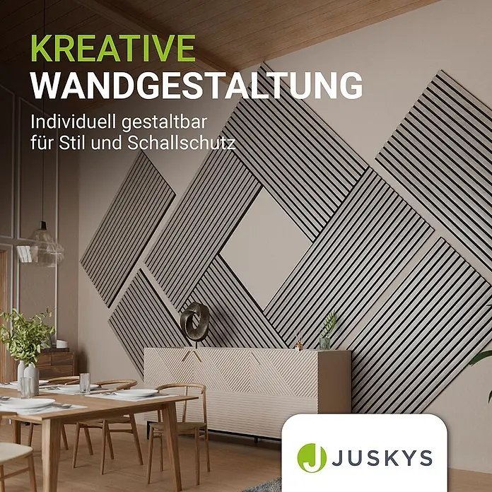 Juskys Wandpaneel - Eiche Natur, 120 x 60 mm