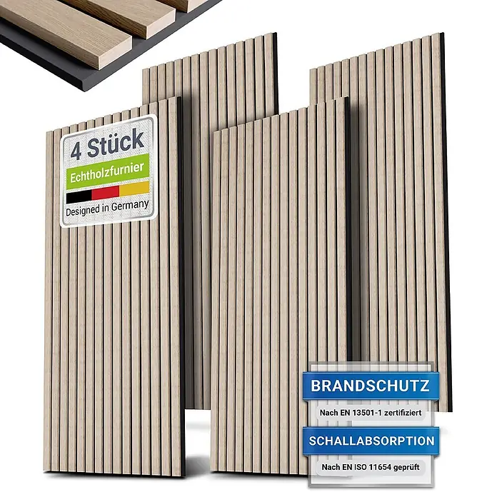 Juskys Wandpaneel - Eiche Natur, 120 x 60 mm