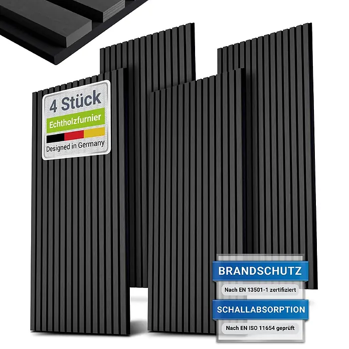 Juskys Wandpaneel - Dunkelgrau, 120 x 60 mm