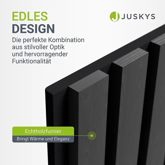 Juskys Wandpaneel - Dunkelgrau, 120 x 60 mm