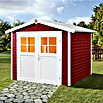 Weka Gartenhaus Colore (Rot, Grundfläche: 5,62 m², Doppeltür)