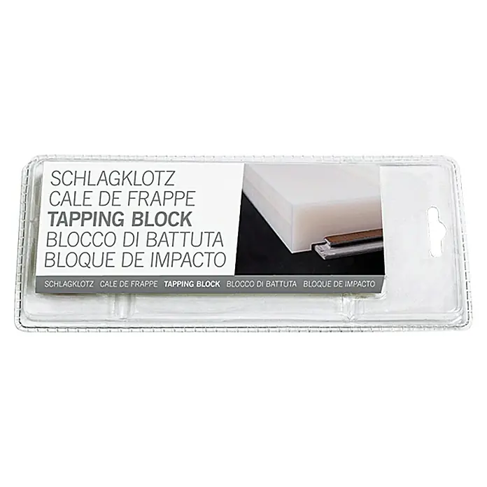 Schlagklotz - Geeignet für: Vinylböden - Schlagklotz für Laminatverlegung in transparenter Verpackung. Hilfreiches Werkzeug für die einfache und schnelle Installation von Laminatböden.