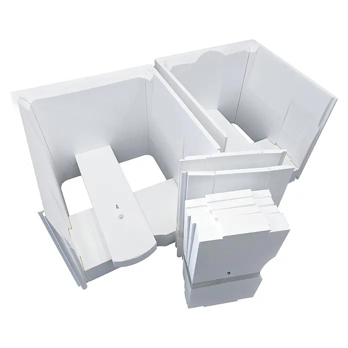 Aedler Wannenträger - Kunststoff, Weiß, Passend für: Badewannen der Serie Orlando - Weiße Schaumstoffkomponenten, präzise zugeschnitten und ineinandergreifend, bilden ein modulares System.