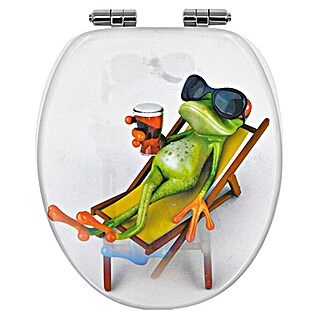 Poseidon Toiletzitting Froggy 3D (MDF, Meerkleurig, Softclose)