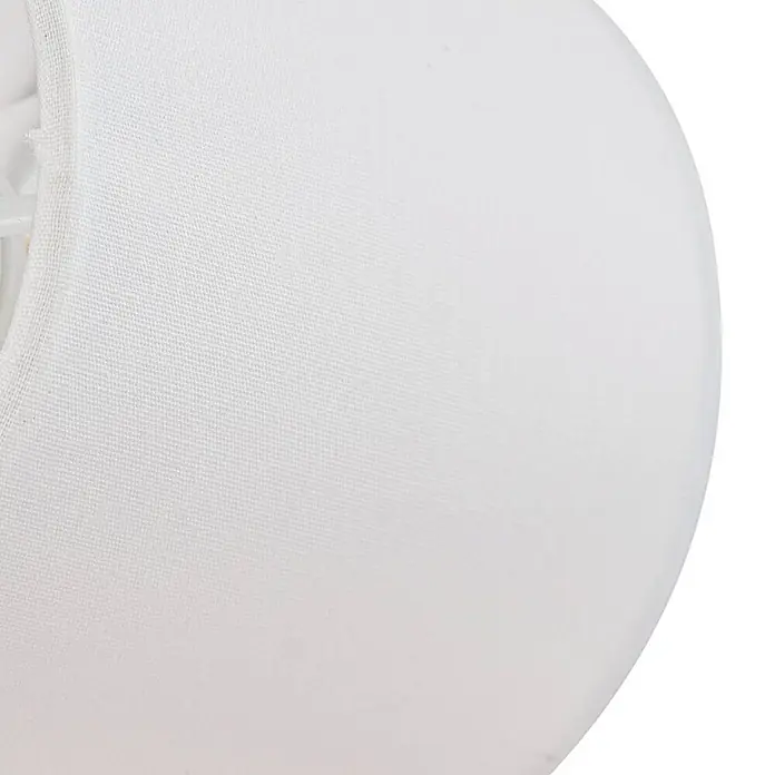 Lindby Stehlampe Wohnzimmer in schwarz, creme, Stehleuchte -  - Weißer Stofflampenschirm mit sichtbarer Textur.