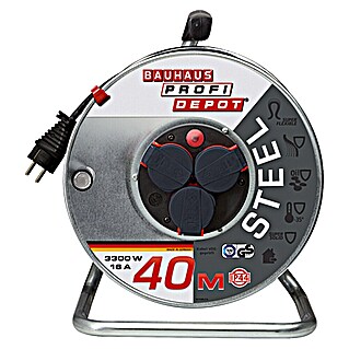 Profi Depot Kabelhaspel (Verzinkt plaatstaal, 40 m, N05V3V3-F, IP44)