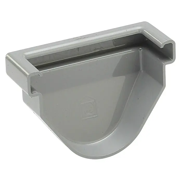 FunkeGruppe Rinnenendstück Vario - Nennweite: 70 mm, Kunststoff, Grau - Graues Rinnenendstück für Dachrinnen, das robust und langlebig ist, um die Lebensdauer Ihrer Dachrinne zu verlängern.