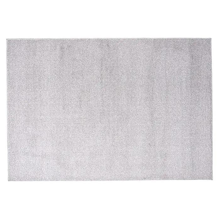 Alfombra de pelo corto Bicolor - Gris, 230 x 160 cm, 100% poliéster - Tejido gris claro texturizado.