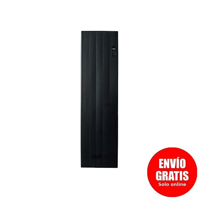 Purline Emisor térmico con WiFi Cenit B1000 - 1.000 W, Negro, 5 x 44 x 160 cm, Seco - Radiador eléctrico vertical negro con pantalla digital.