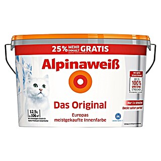 Alpina Alpinaweiss Wandfarbe Das Original (Weiß, Matt, 12,5 l, Abtönbar)