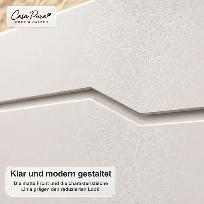 Floordirekt Wandbriefkasten Claude - L x B x H: 10,5 x 37 x 37 cm, Weiß, Stahl, Zeitungsfach - Matte hellgraue Möbelfront mit einer modernen, eckigen Linie, die ein minimalistisches Design schafft.