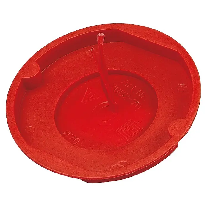 Signaldeckel Groß - Durchmesser: 70 mm, Kunststoff, 1 Stk. - Roter Kunststoffdeckel, ideal zum Abdecken und Schützen von Oberflächen. Robuste Ausführung für vielfältige Anwendungen im Innen- und Außenbereich.