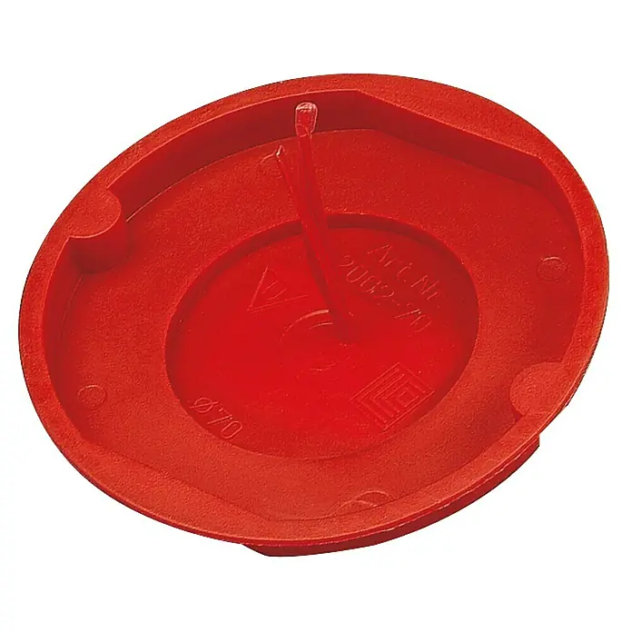 Signaldeckel Groß - Durchmesser: 70 mm, Kunststoff, 1 Stk. - Roter Kunststoffdeckel, ideal zum Abdecken und Schützen von Oberflächen. Robuste Ausführung für vielfältige Anwendungen im Innen- und Außenbereich.