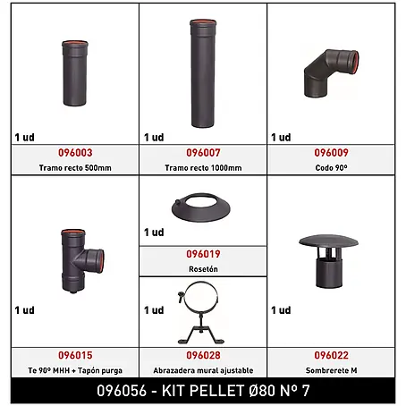 Tubo para estufa en kit
