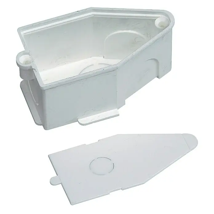 Wandauslassdose - 60 x 31 x 31 mm, Mit Deckel, Unterputz