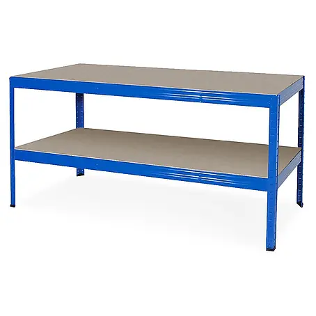 BRB Arbeitstisch/Packtisch, blau, HxBxT 900x1800x600 mm, Tragkraft pro Ebene 350 kg