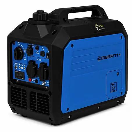 EBERTH  Stromerzeuger 3500 Watt Inverter leise Stromgenerator 2x 230V Schuko, 12V und USB